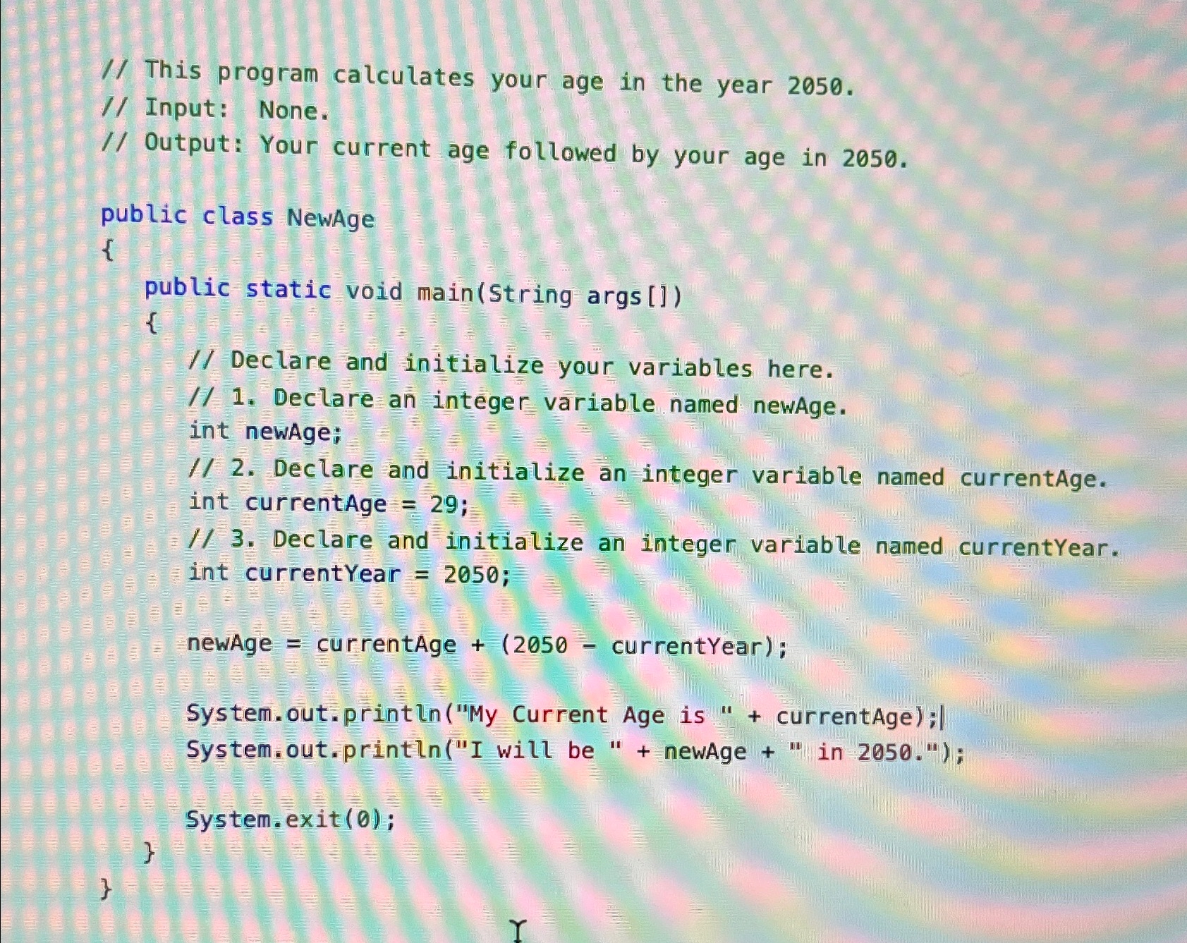 Solved Can you help me fix this code it was supposed to | Chegg.com