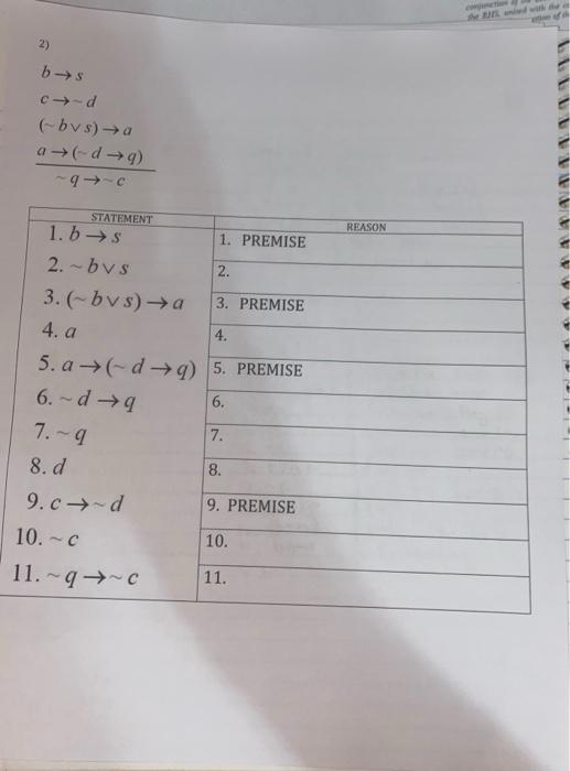 Solved 2 Bs Cd Bvs A A 09 Statement Reason 1 B S 1 Chegg Com