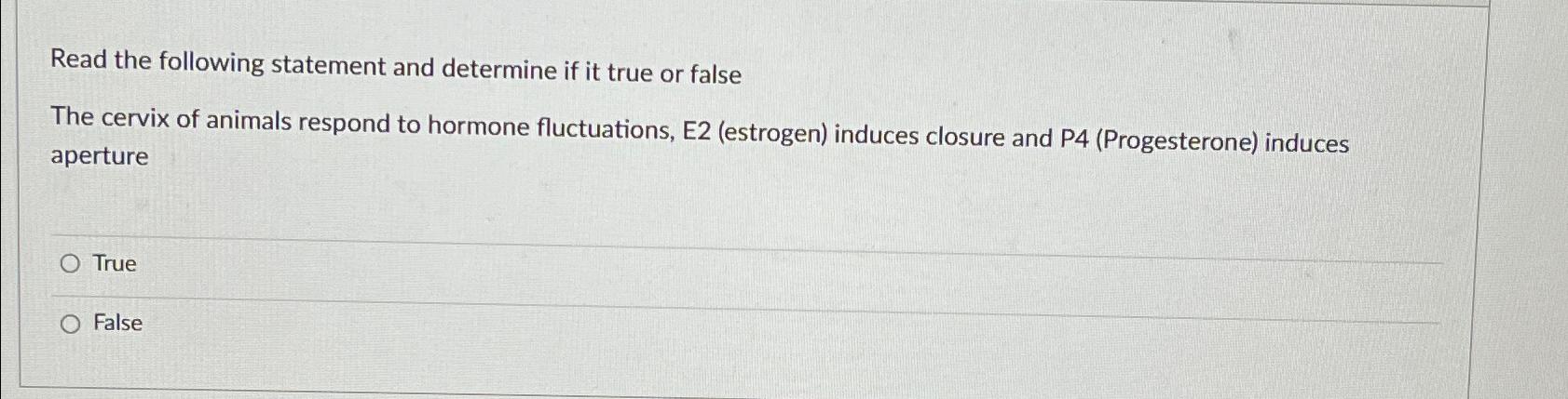 Solved Read the following statement and determine if it true | Chegg.com