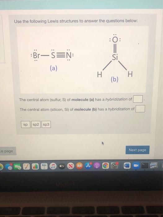 Solved Use the following Lewis structures to answer the | Chegg.com