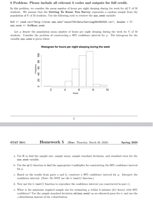 R Problems File Examples R Problem: Please include all relevant R codes and | Chegg.com