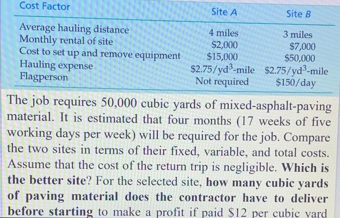 Solved Example 1 In connection with surfacing a new highway, | Chegg.com