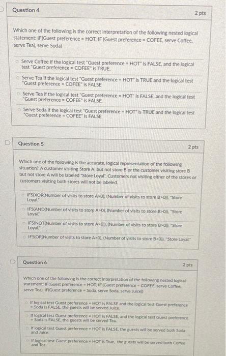 Solved Question 4 2 pts Which one of the following is the | Chegg.com