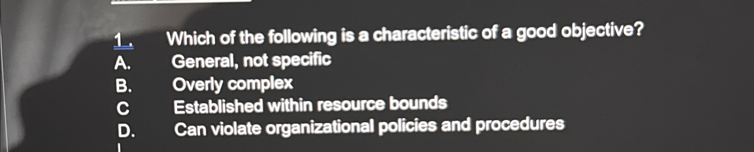 Solved Which of the following is a characteristic of a good | Chegg.com