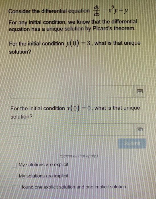 Solved dy Consider the differential equation dx For any | Chegg.com