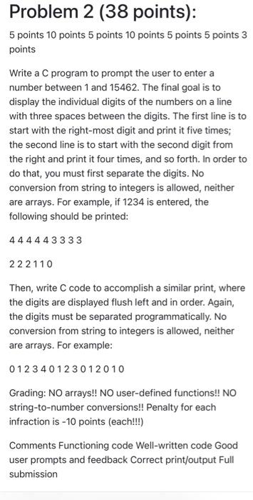 Solved Problem 2 (38 points): 5 points 10 points 5 points 10 | Chegg.com