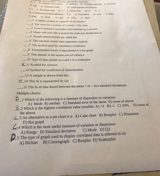 Solved In The Choices Below With The Appropriate Statemen Chegg Com