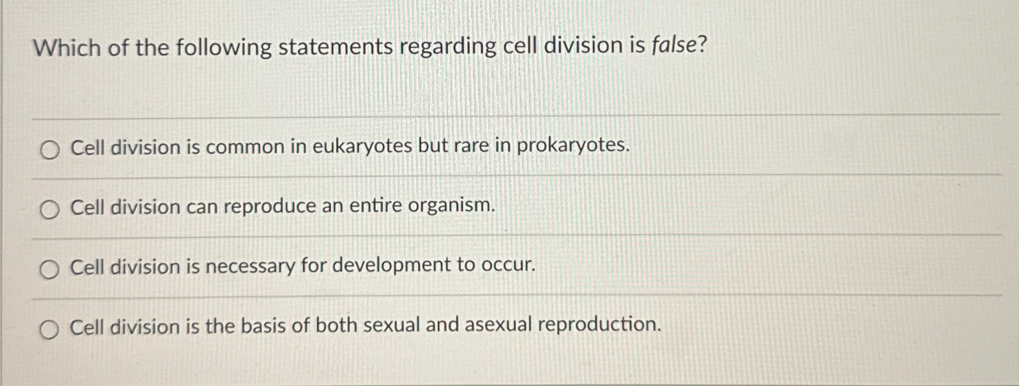 Solved Which of the following statements regarding cell | Chegg.com