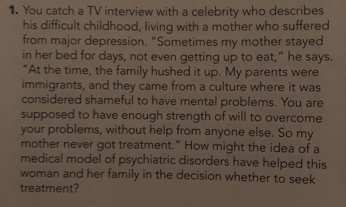 Solved 1. You catch a TV interview with a celebrity who | Chegg.com
