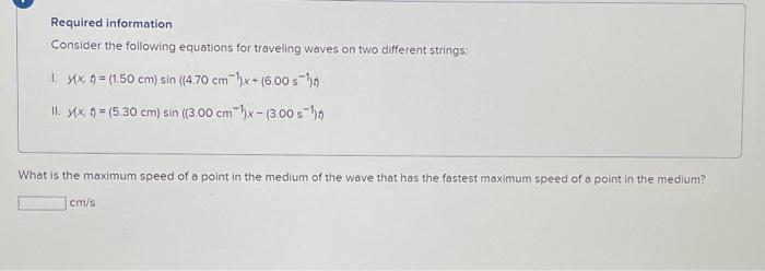 Solved Consider The Following Equations For Traveling Waves | Chegg.com