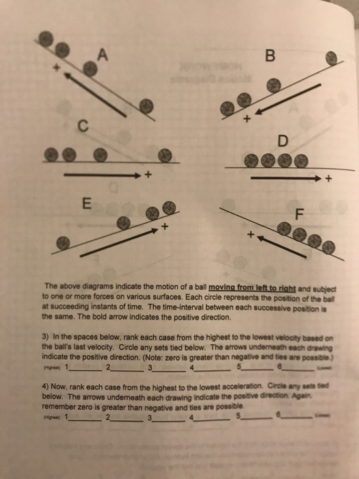 Motion dot diagram worksheet picture