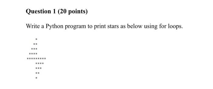 Solved Question 1 (20 points) Write a Python program to | Chegg.com