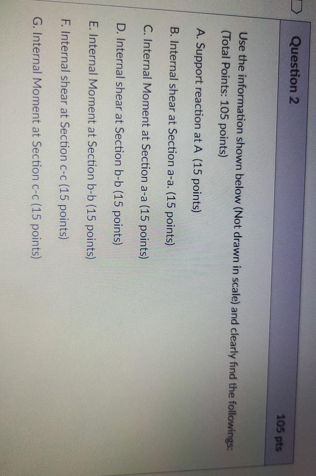 Solved Question 2 105 pts Use the information shown below | Chegg.com
