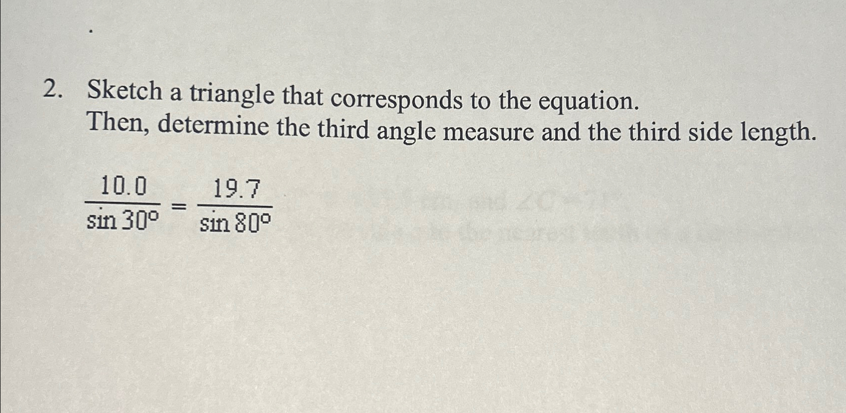 how to determine the third length of a triangle