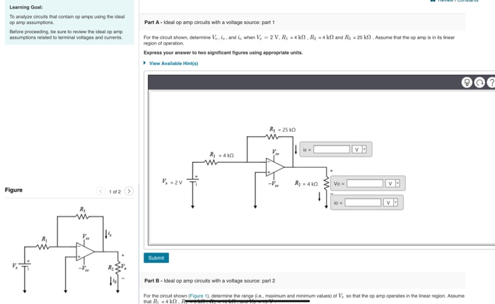 Solved Learning Goal: To Analyze Circuits That Contain Op | Chegg.com