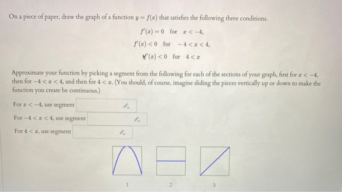 Solved On a piece of paper, draw the graph of a function y = | Chegg.com