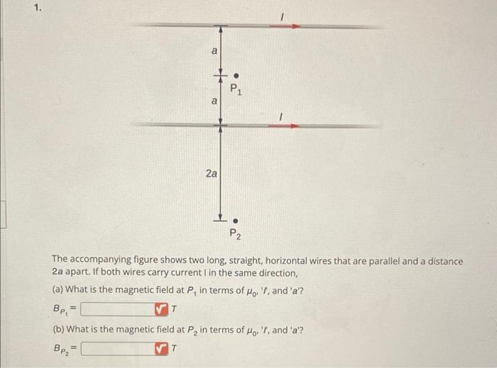 Solved The Accompanying Figure Shows Two Long Straight 8774