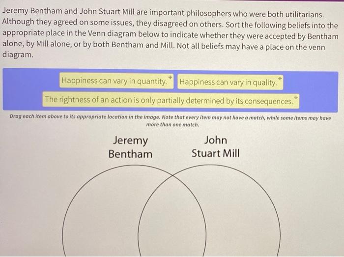 Solved Jeremy Bentham and John Stuart Mill are important