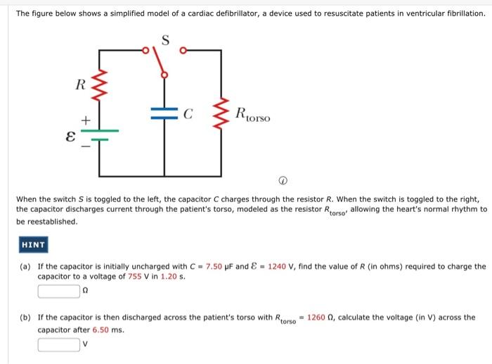 Solved The figure below shows a simplified model of a | Chegg.com