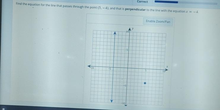 find the equation of straight line that passes through (- 5 4