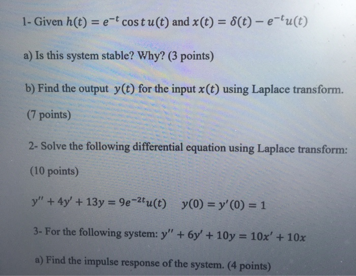 Solved 1 Given H T E T Cost U T And X T 8 T E Chegg Com