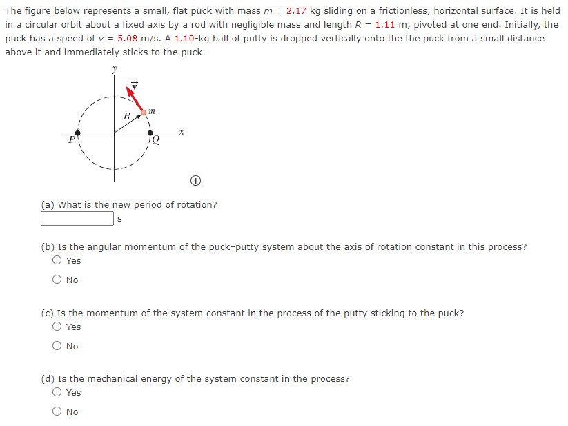 Solved The figure below represents a small, flat puck with | Chegg.com