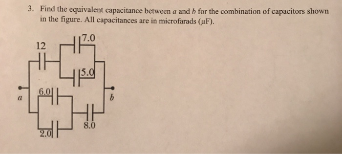 Solved 3. Find The Equivalent Capacitance Between A And B | Chegg.com