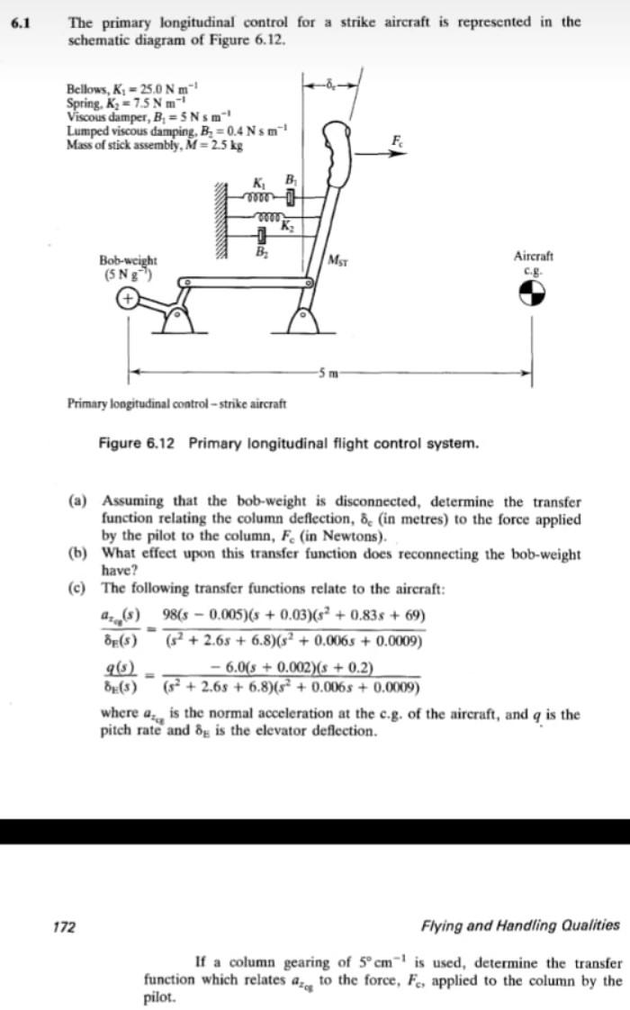 6.1 The primary longitudinal control for a strike | Chegg.com