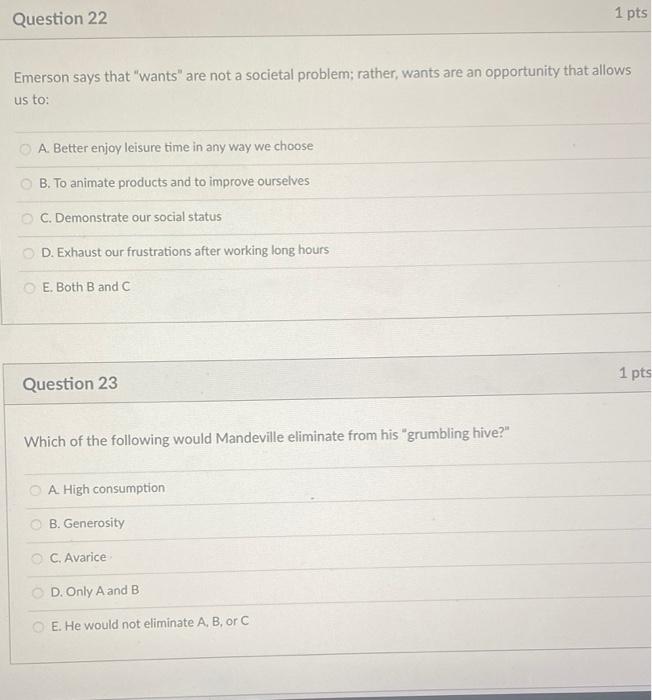 Solved Question 22 1 Pts Emerson Says That 