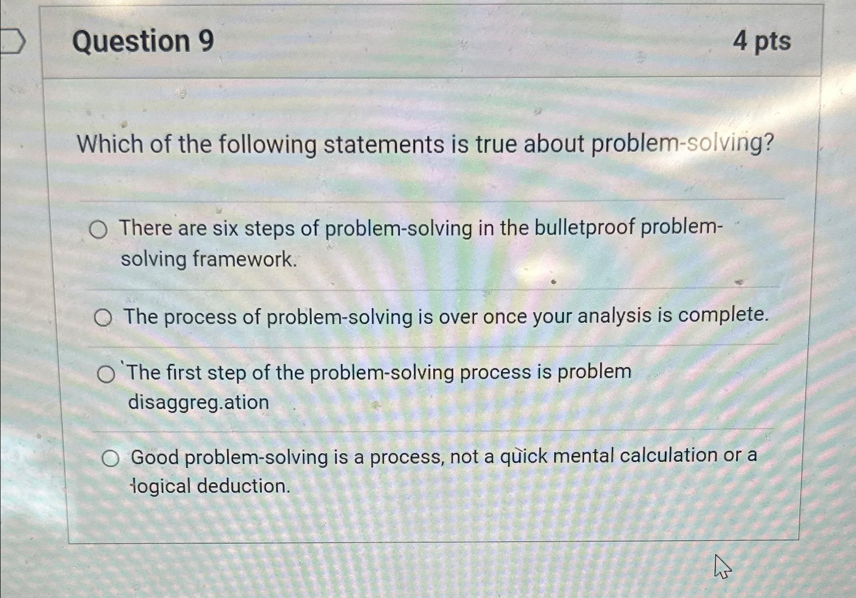 Solved Question 94 ﻿ptsWhich of the following statements is | Chegg.com