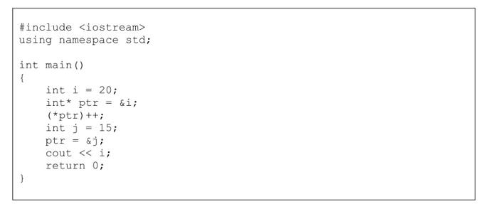 Solved #include using namespace std; int main() { int i = | Chegg.com