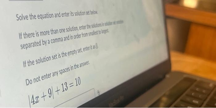 Solved Solve the equation and enter its solution set belon. | Chegg.com
