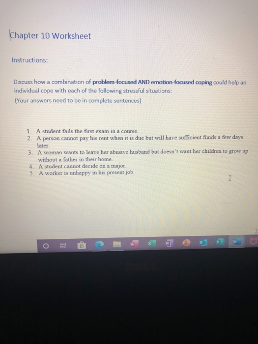 Solved Chapter 10 Worksheet Instructions: Discuss how a | Chegg.com