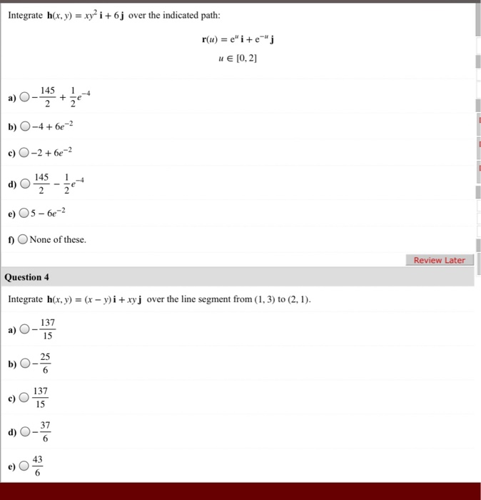 Solved Integrate H X Y Xy2 I 6j Over The Indicated Chegg Com