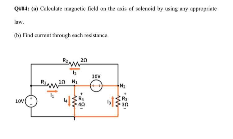 Solved Q#04: (a) Calculate magnetic field on the axis of | Chegg.com