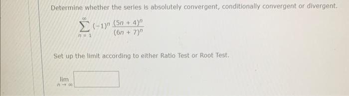 Solved Determine whether the serles is absolutely | Chegg.com