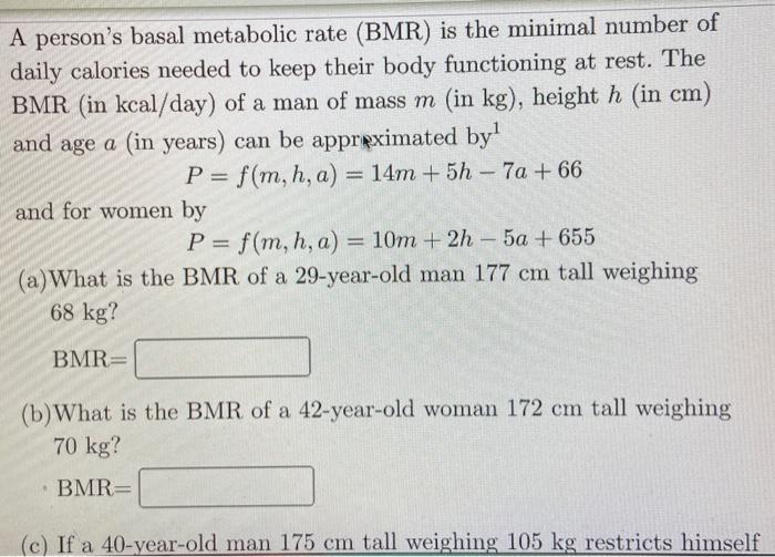 BASAL METABOLIC RATE IN MAN