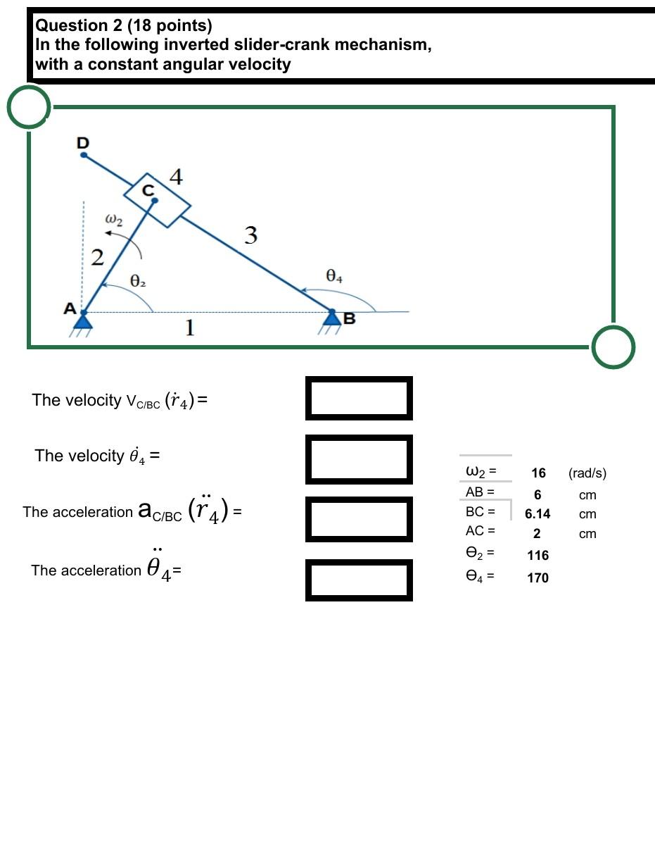 Solved Question 2 (18 points) In the following inverted | Chegg.com