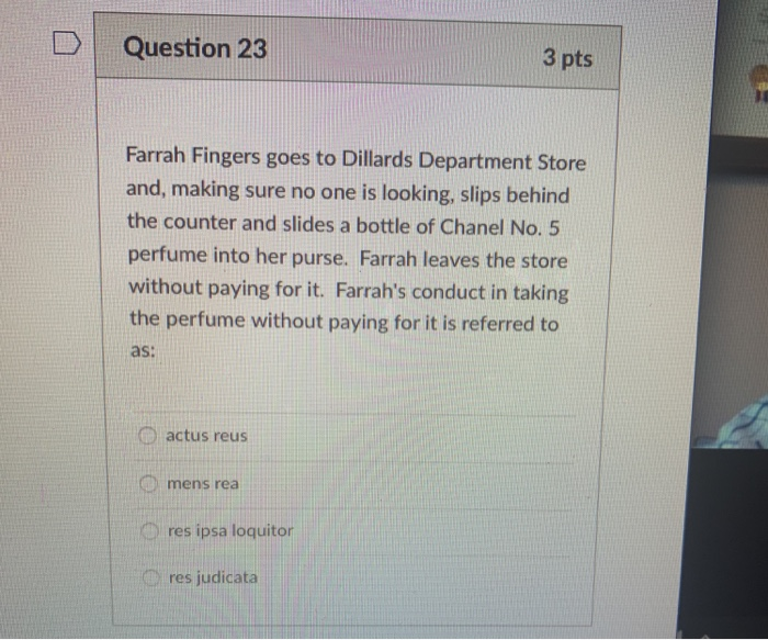Solved Question 23 3 pts Farrah Fingers goes to Dillards