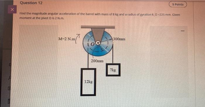 Solved Question 12 5 Points X Х Find the magnitude angular | Chegg.com