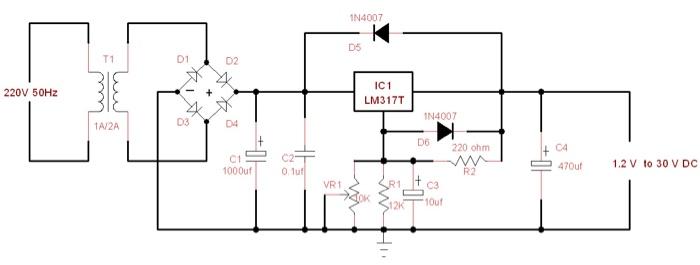 Solved This is a variable power supply. Give full | Chegg.com