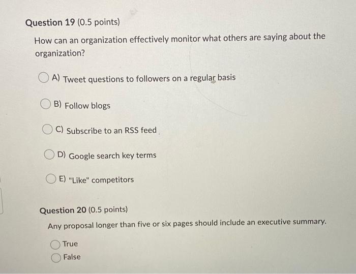 Solved Question 17 (0.5 points) When social media is used | Chegg.com