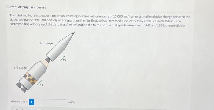 The third and fourth stages of a rocket are coasting | Chegg.com