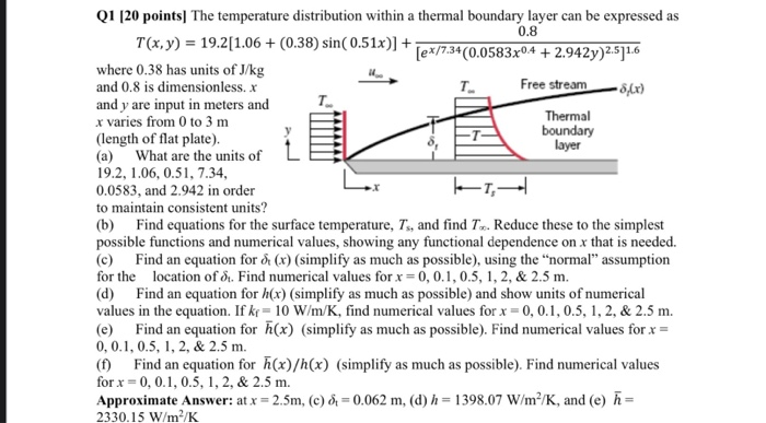 Solved Q1 [20 points] The temperature distribution within a | Chegg.com