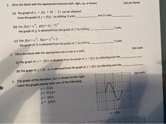 Solved 1pt Per Blank 1 Fill In The Blank With The Chegg Com