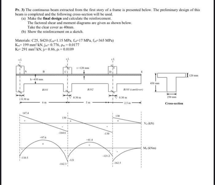 Pr. 3) The continuous beam extracted from the first | Chegg.com