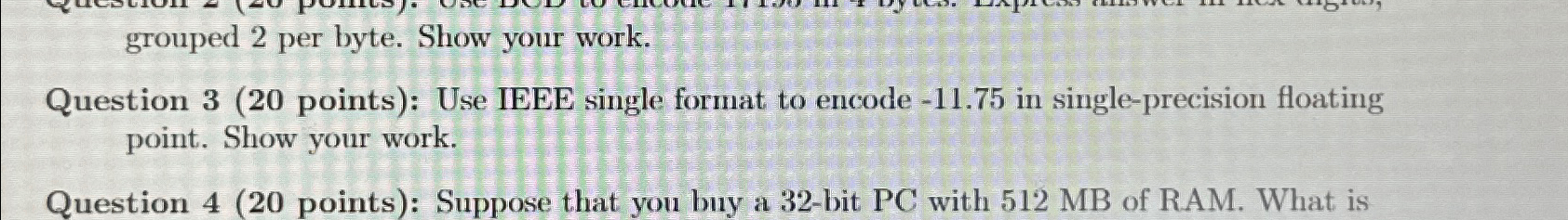 Solved Please show your work | Chegg.com