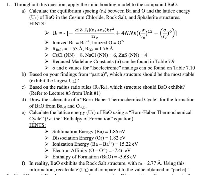 Baoh₂ Beyond The Basics Ionic Bonding Decoded - 63t634k