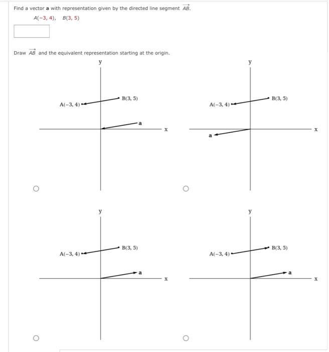 Solved A(−3,4),B(3,5) Draw AB and the equivalent