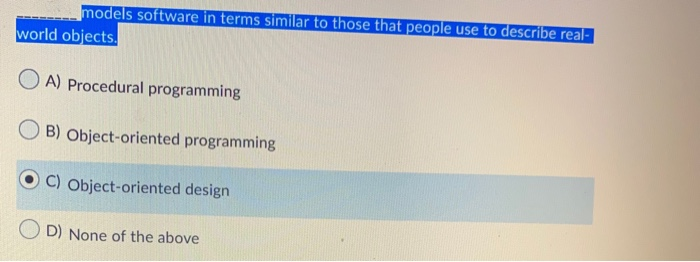 Solved models software in terms similar to those that people | Chegg.com